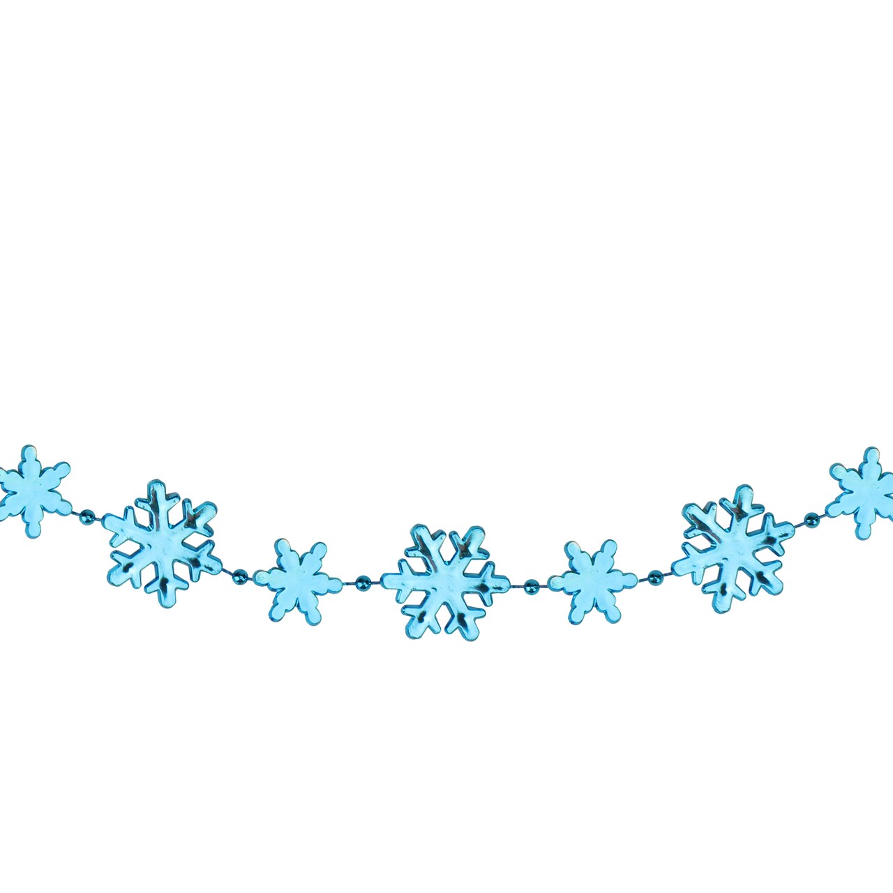 Northlight Shiny Snowflakes Christmas Garland - 8' x 1" - Blue - Unlit